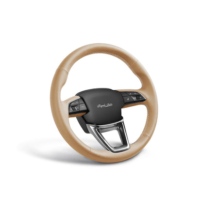 Custom Fit Breathable and Premium Nappa Leather Car Steering Wheel Cover