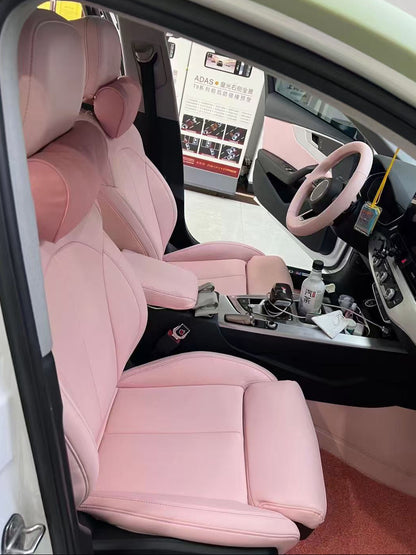 NP122 White Peach Pink Seat Cover