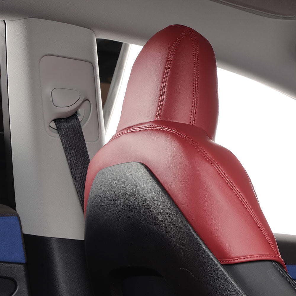 Red Headrest Cover for Tesla