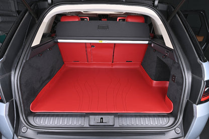 Red Leather Stitching Protection Full Coverage Cargo Mat