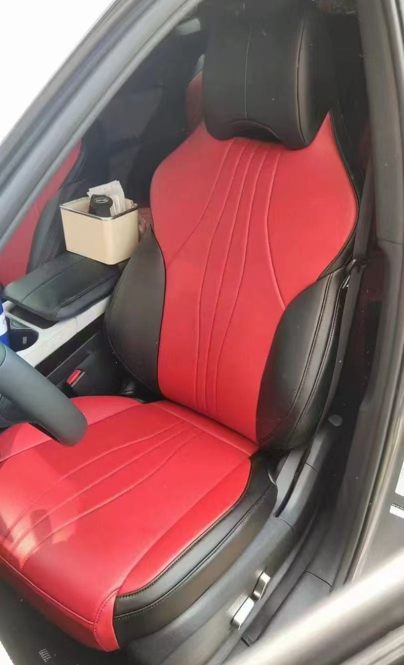 Red Nappa Leather Front Seat Cover for BYD