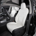 White Leather Flat Front Seat Cushion for Tesla