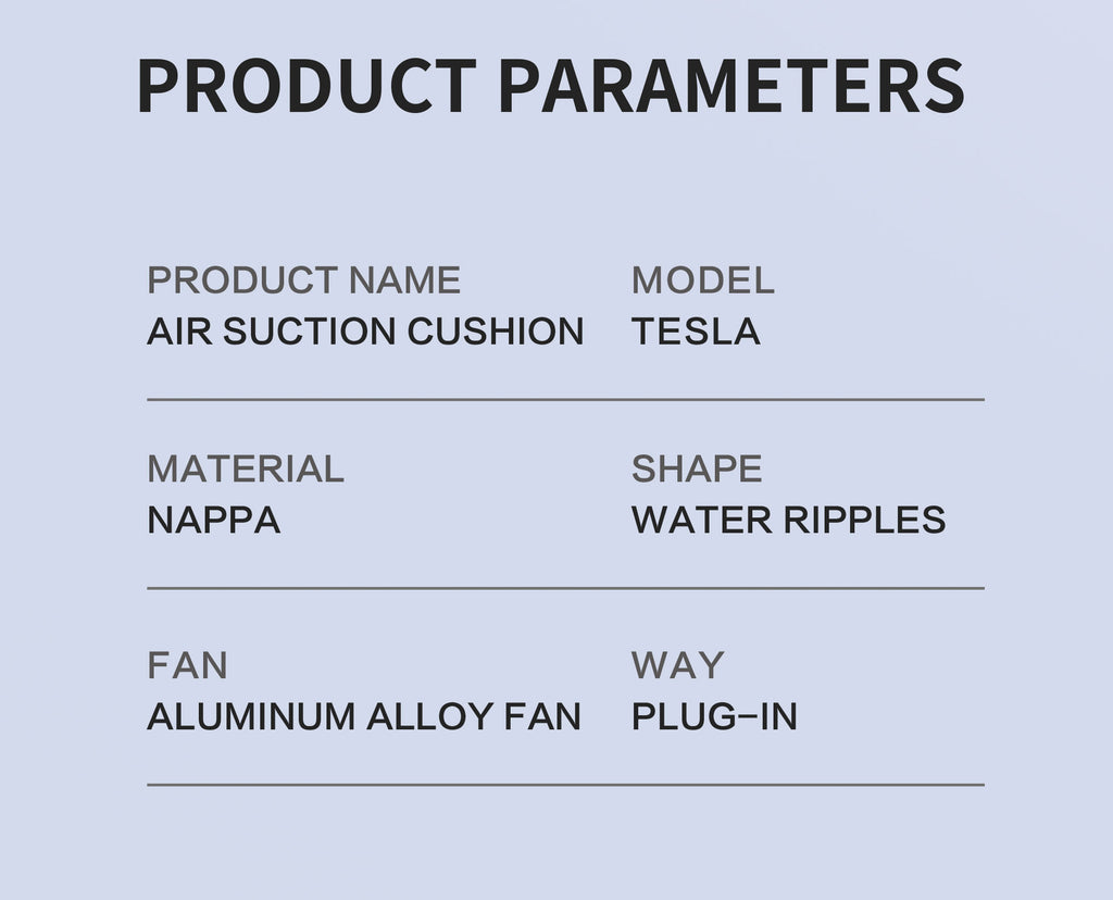 air suction seat cover for tesla