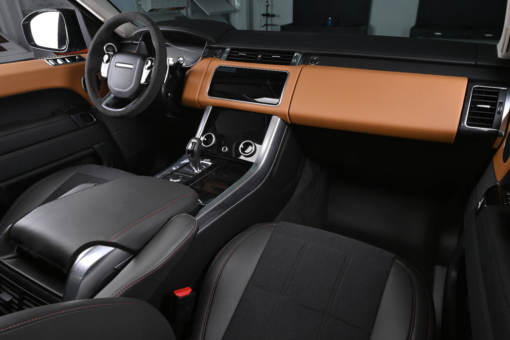 fabric and leather car seat cover for land rover sport