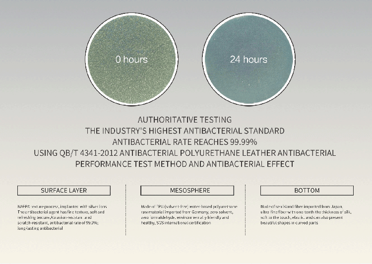 antibacterial nappa leather hand-stitched steering wheel cover