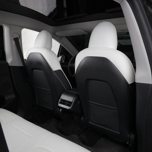 back cover white leather car seat cushion