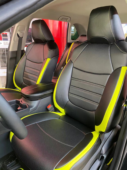 black and green leather car seat cover for toyota rav4