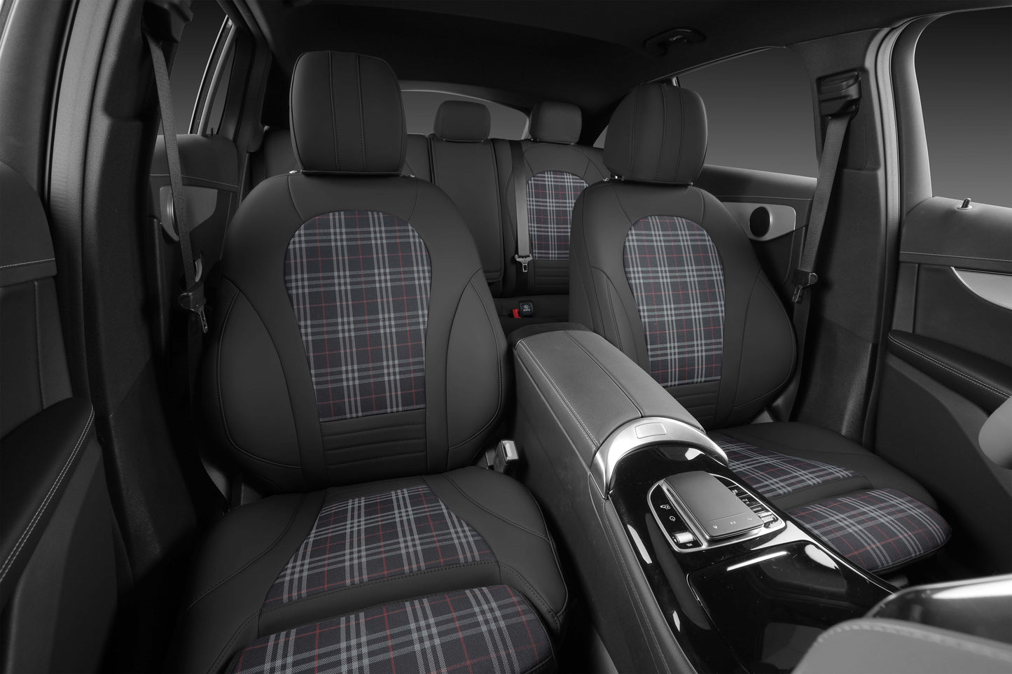 black leather and fabric custom car seat cover for bmw