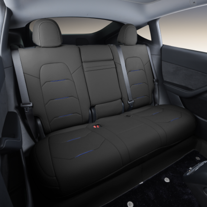 black leather seat cover for tesla