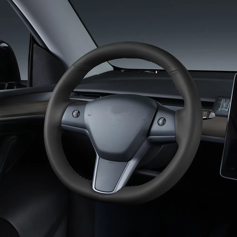 leather hand-stitched steering wheels cover