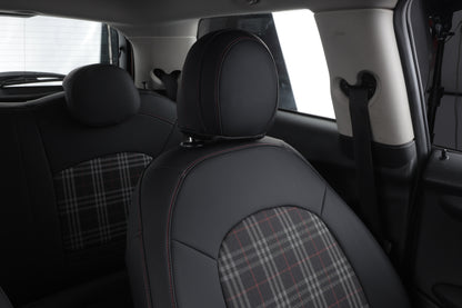 black nappa leather and fabric car seat cover for bmw
