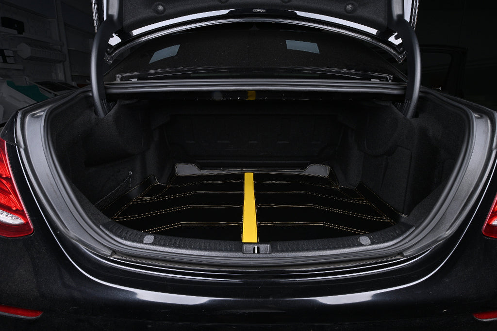 black nappa leather car mat