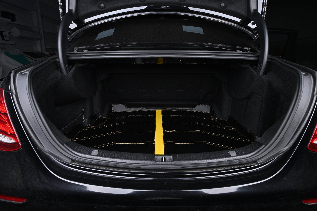 black nappa leather car mat