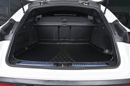 black nappa leather cargo trunk mat