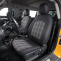 black nappa leather with red stitching car seat cover for bmw