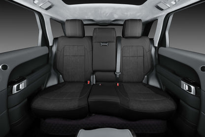 black premium leather velvet suede car rear seat cover for bmw