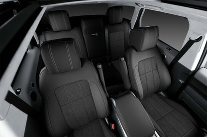 black premium leather velvet suede car seat cover for bmw