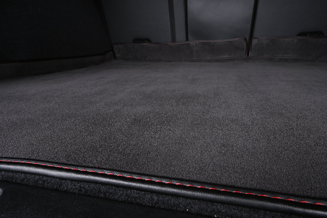 black velvet suede cargo trunk mat