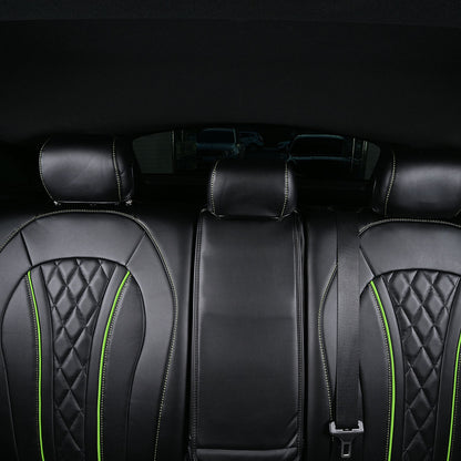 blackest leather diamond stitching seat cover for mercedes-benz