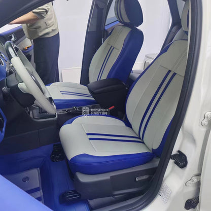blue and white car seat cover for ford focus