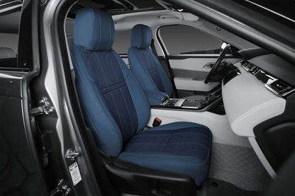 blue premium leather velvet suede car seat cover for bmw