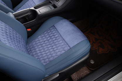blue velvet suede and nappa leather seat cover for lexus