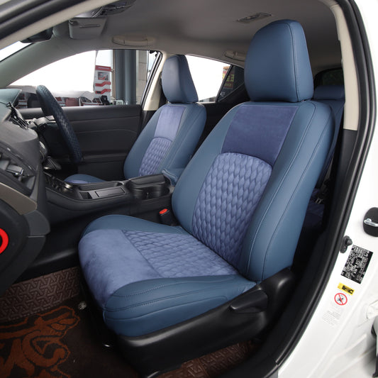 blue velvet suede diamond stitching seat cover for lexus