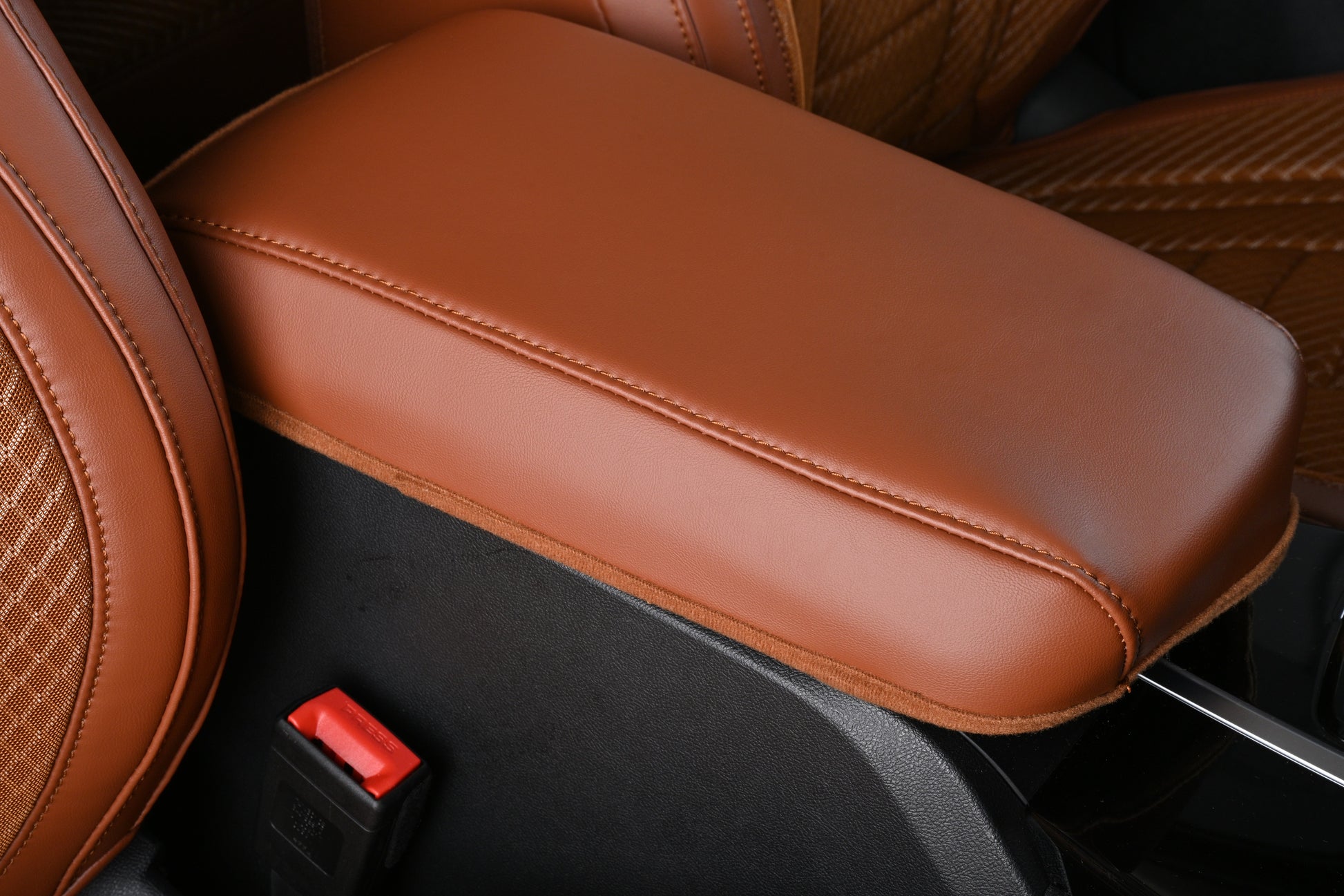 brown leather armrest cover for bmw