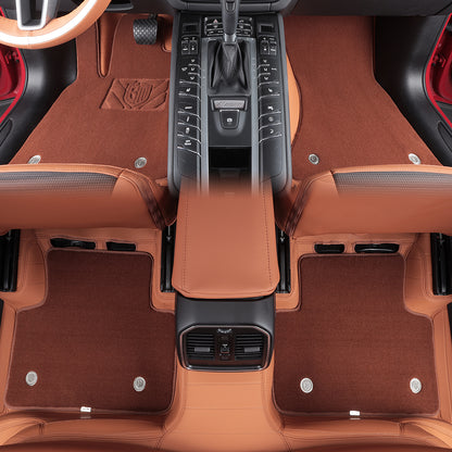brown leather car floor mat car mat