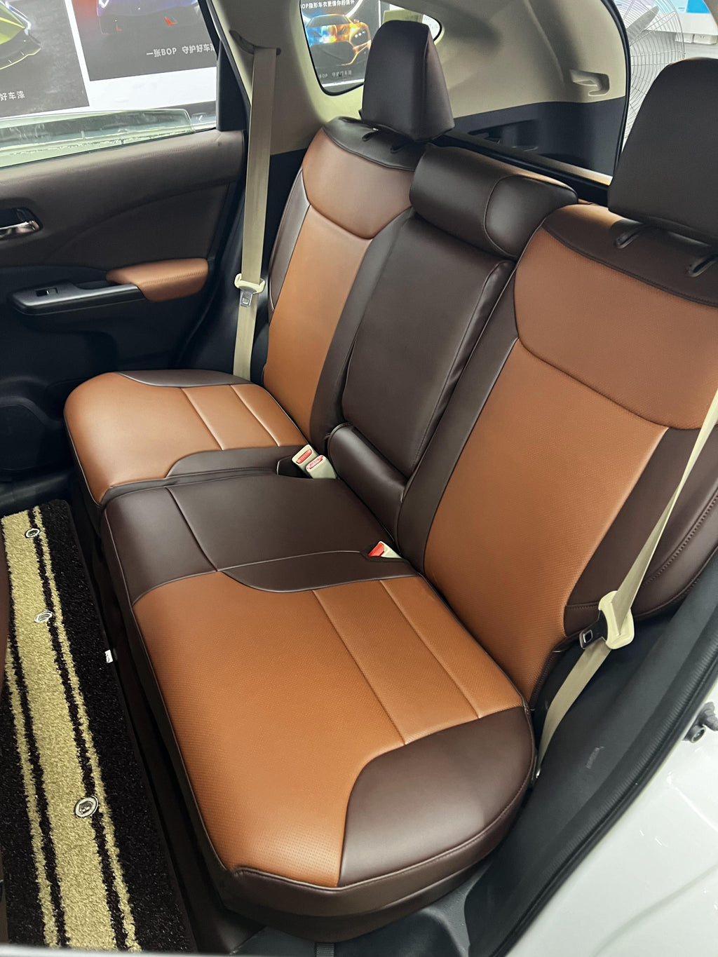 brown leather car seat cover for honda crv