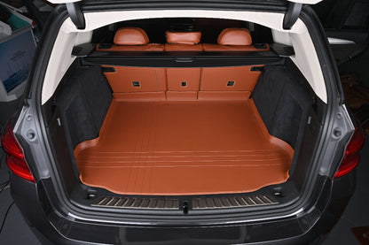 brown leather cargo mat