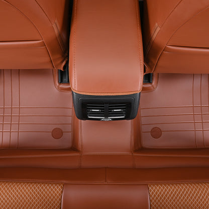 brown leather rear nappa leather car mat for bmw