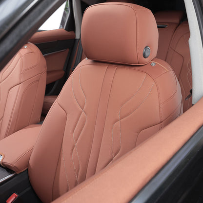 brown nappa leather front seat cover for audi A8L