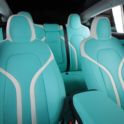 car interior accessories custom leather seat cover for tesla