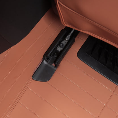 car interior brown leather car floor mat car mat