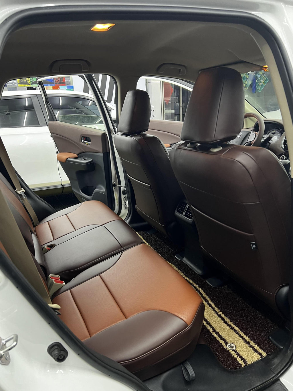 coffee leather car seat cover for honda crv
