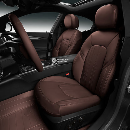 coffee nappa leather car seat cover for maserati