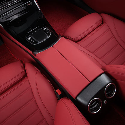 Red Nappa Leaher Custom OEM Car Seat Covers For Mercedes-Benz EQC