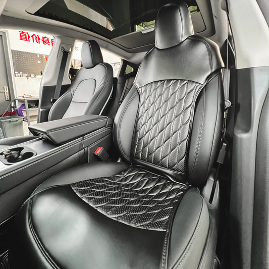 cool air conditioning perforated ventilation seat cover for tesla