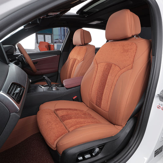 cotton linen fabric car seat cover for bmw