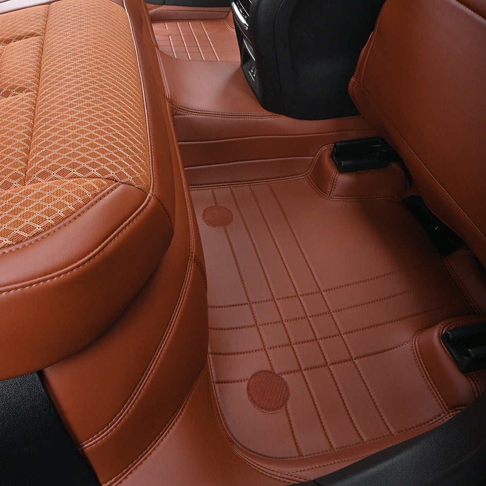 custom fit brown leather car floor mat for bmw x5