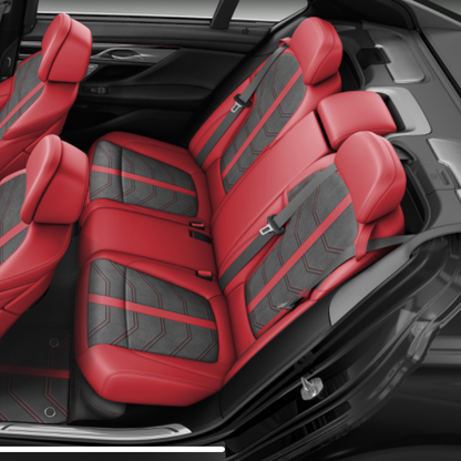 Bespoke Master Custom Fit Red and Black Original Texture Nappa Leather Car Seat Covers For BMW X5