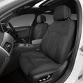 custom fit black leather and cotton linen car seat cover for bmw