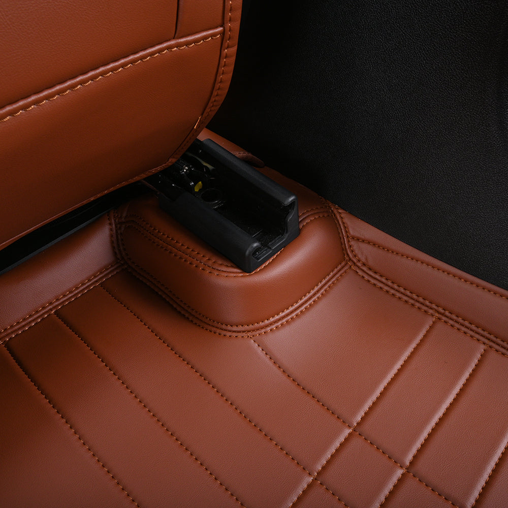 custom fit brown leather car floor mat for bmw