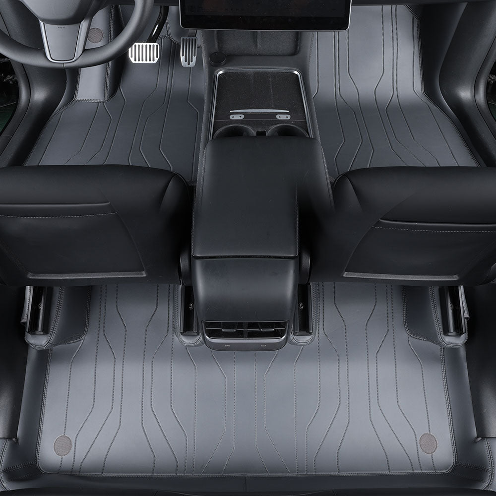 custom leather with embroidery car floor mats