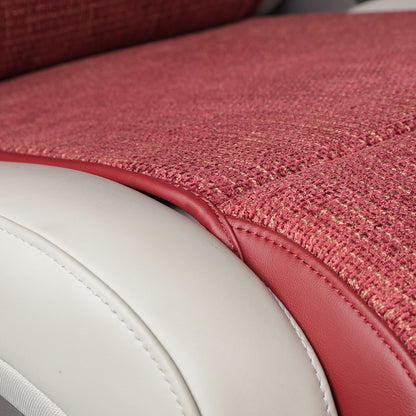 custom fit protection red cotton linen seat cover for nio