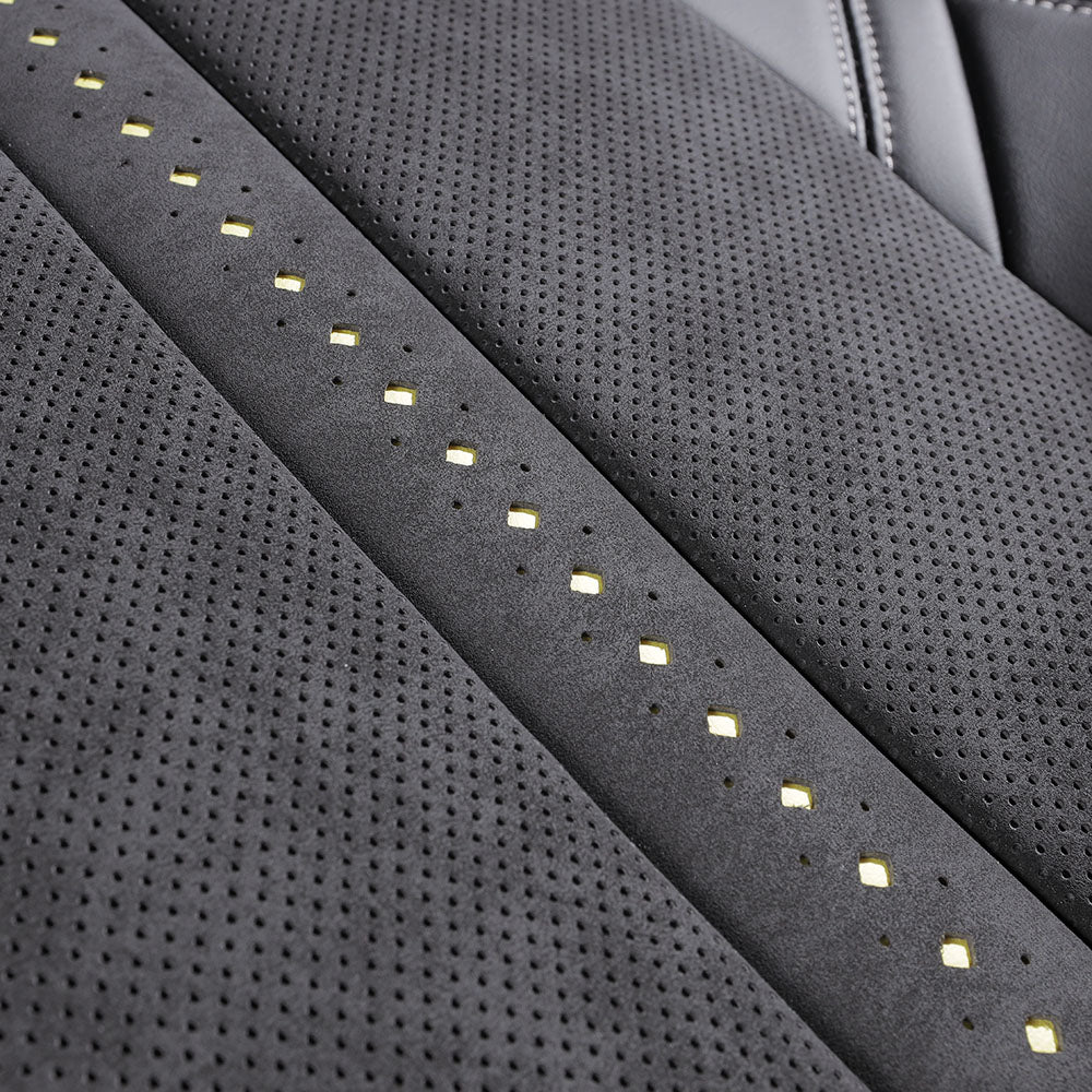 diamond stitching perforated ventilation car seat cover for tesla