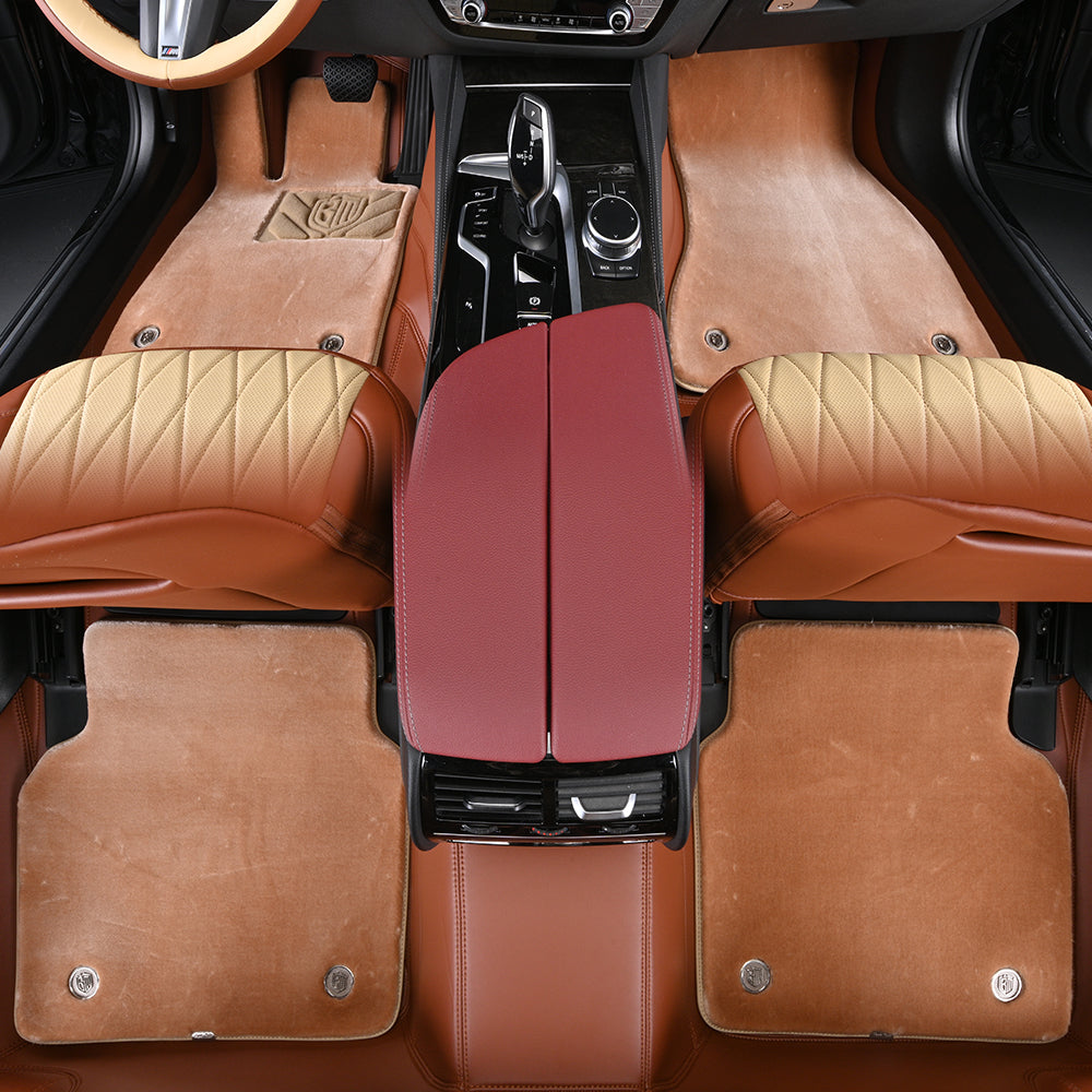 double layer car floor mat for bmw