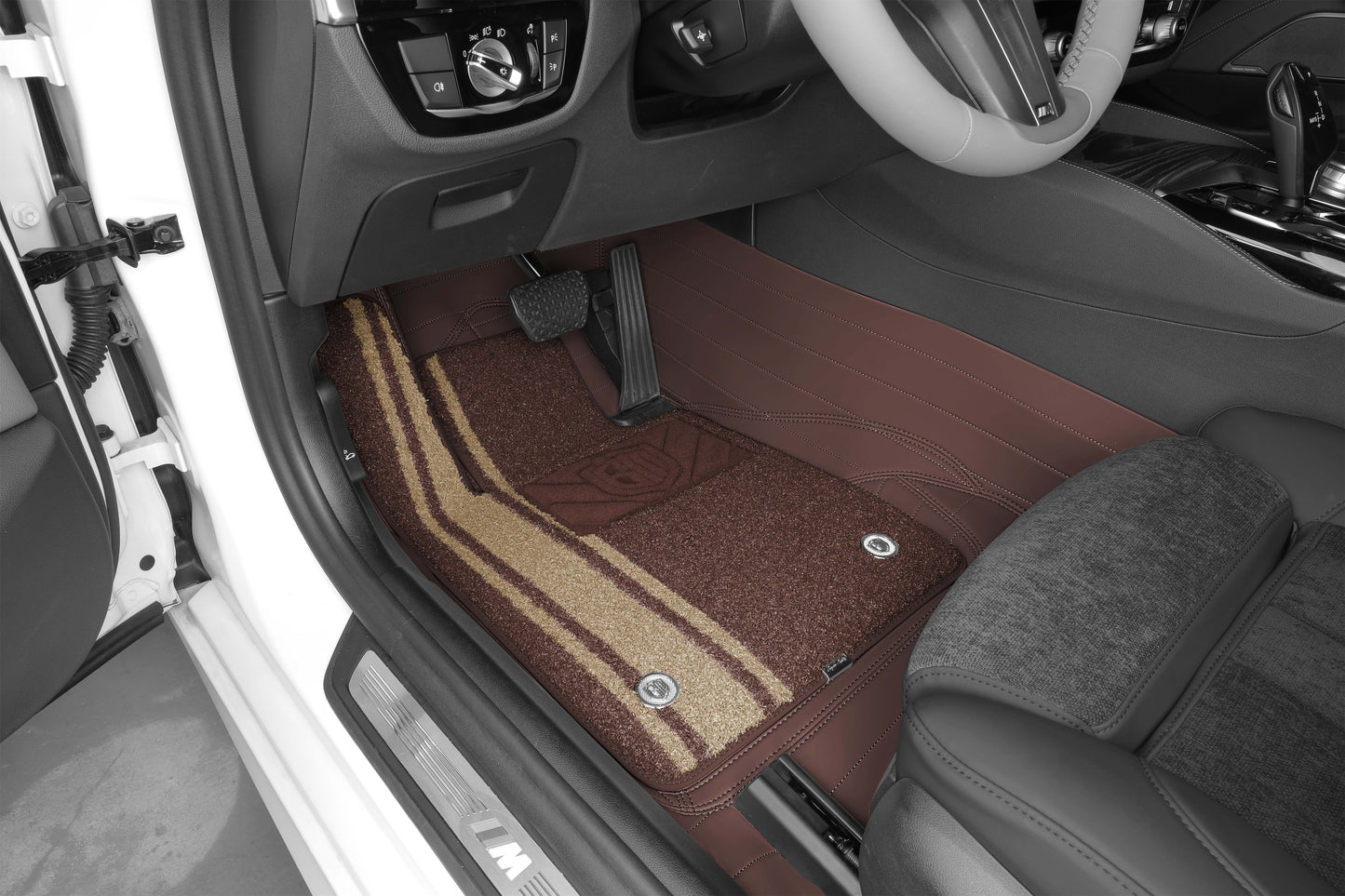 Bespoke Master Custom Fit PVC Nappa Leather Quilting Luxury PE Car Floor Mat Car Mat