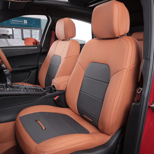 brown nappa leather car seat cover for porsche